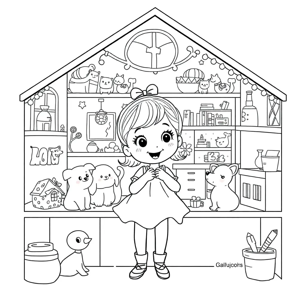 Gabby's Dollhouse coloring page