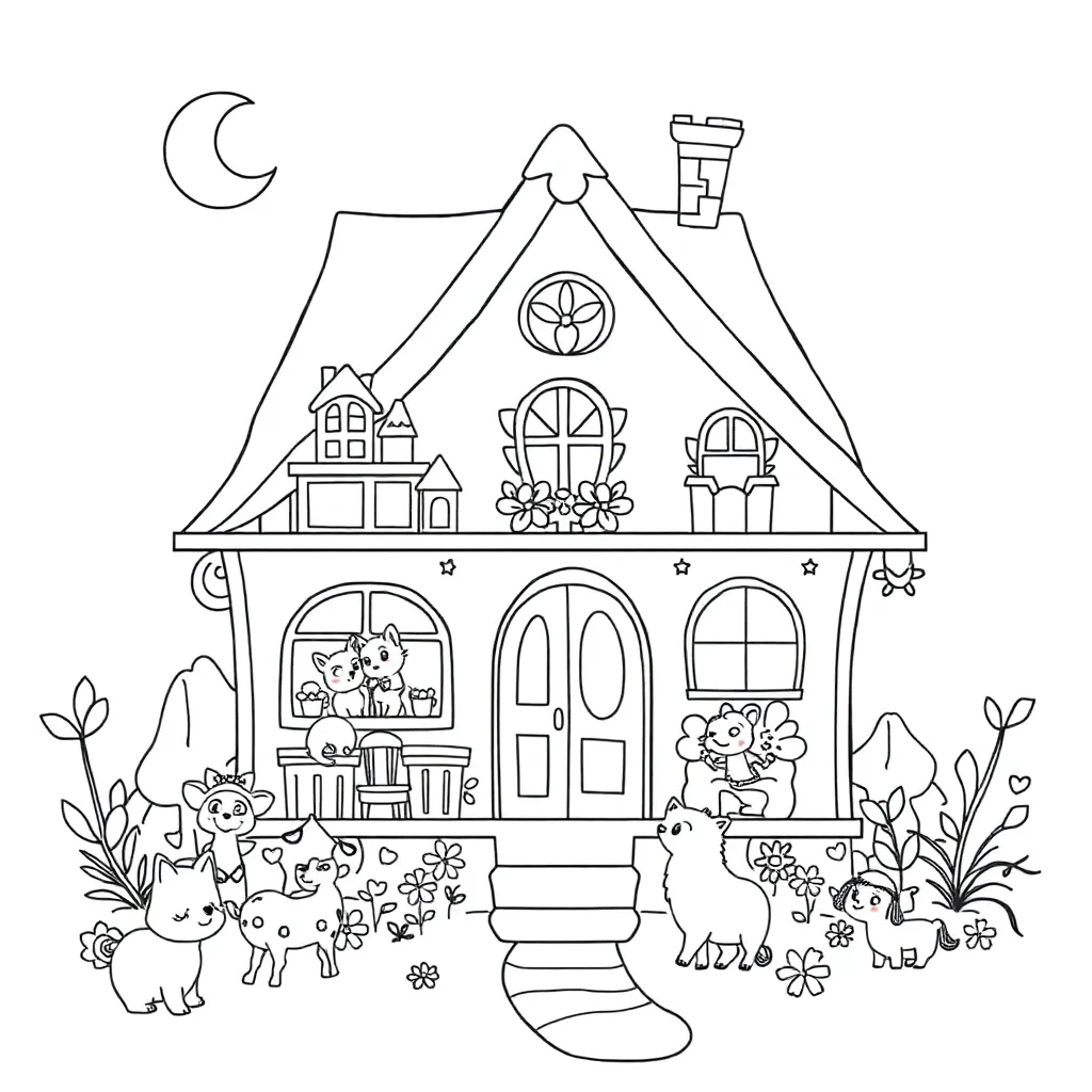 Gabby's Dollhouse coloring page