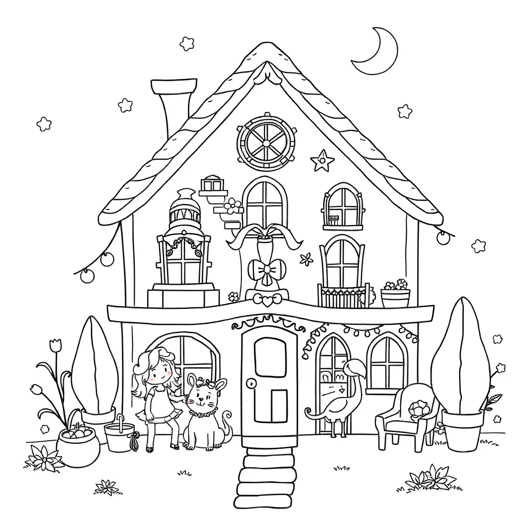 Gabby's Dollhouse coloring page