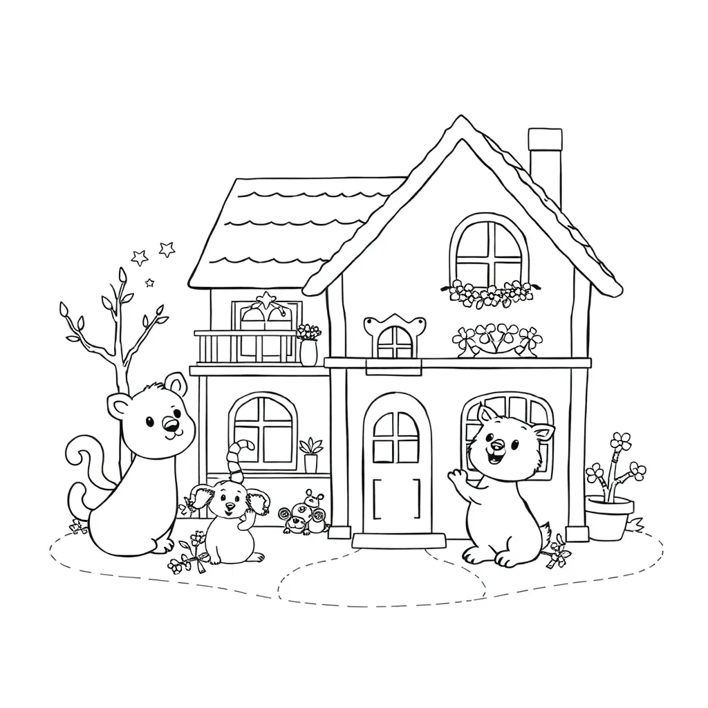 Gabby's Dollhouse coloring page