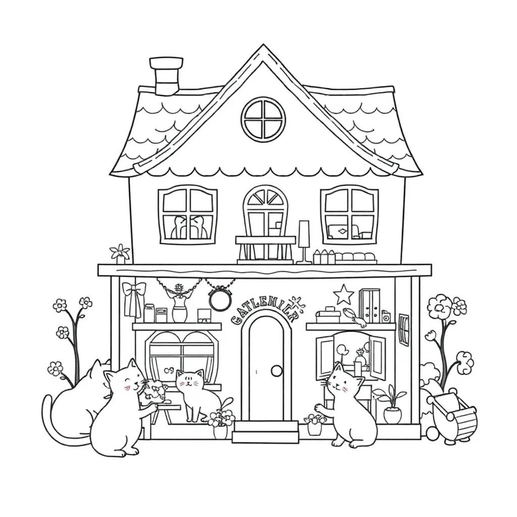 Gabby's Dollhouse coloring page