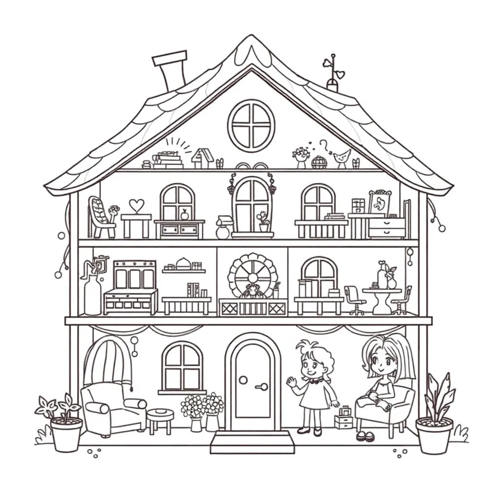 Gabby's Dollhouse coloring page