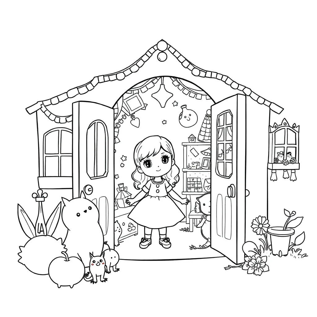 Gabby's Dollhouse coloring page