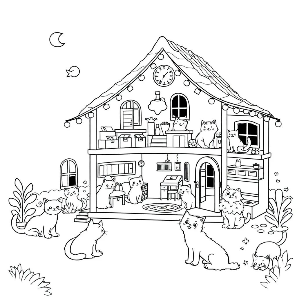 Gabby's Dollhouse coloring page