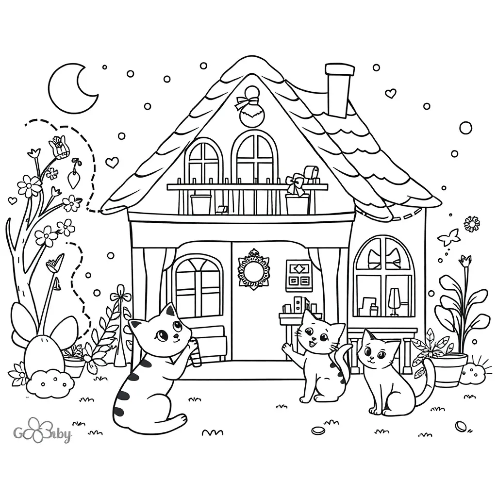 Gabby's Dollhouse coloring page