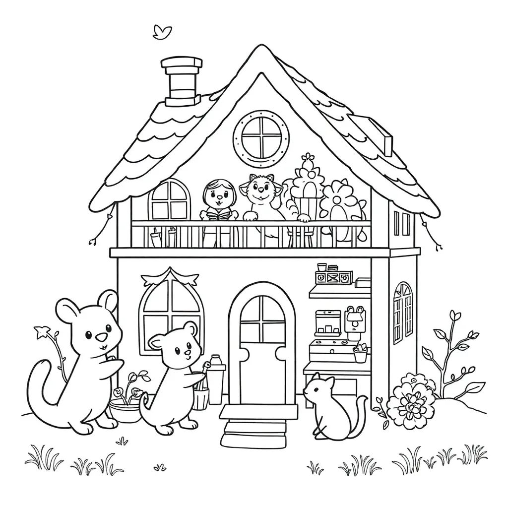 Gabby's Dollhouse coloring page