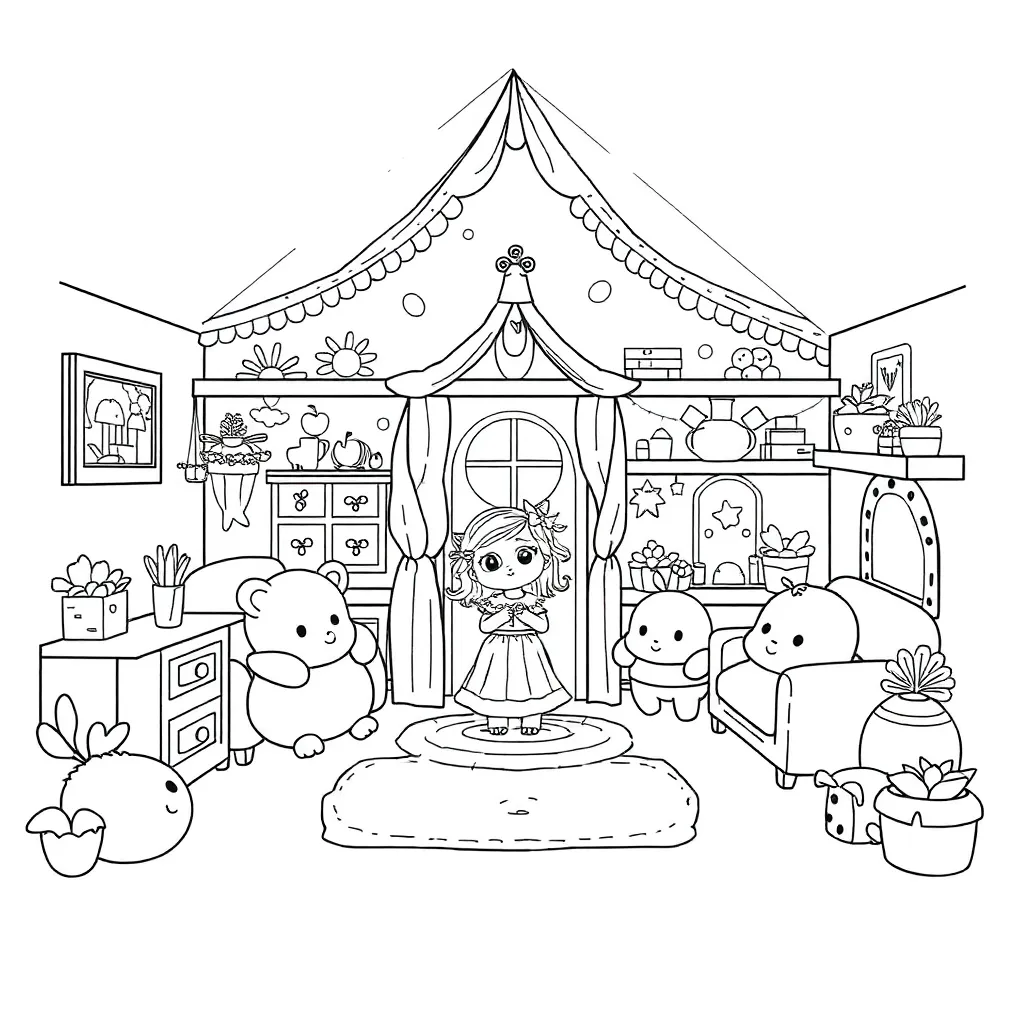 Gabby's Dollhouse coloring page