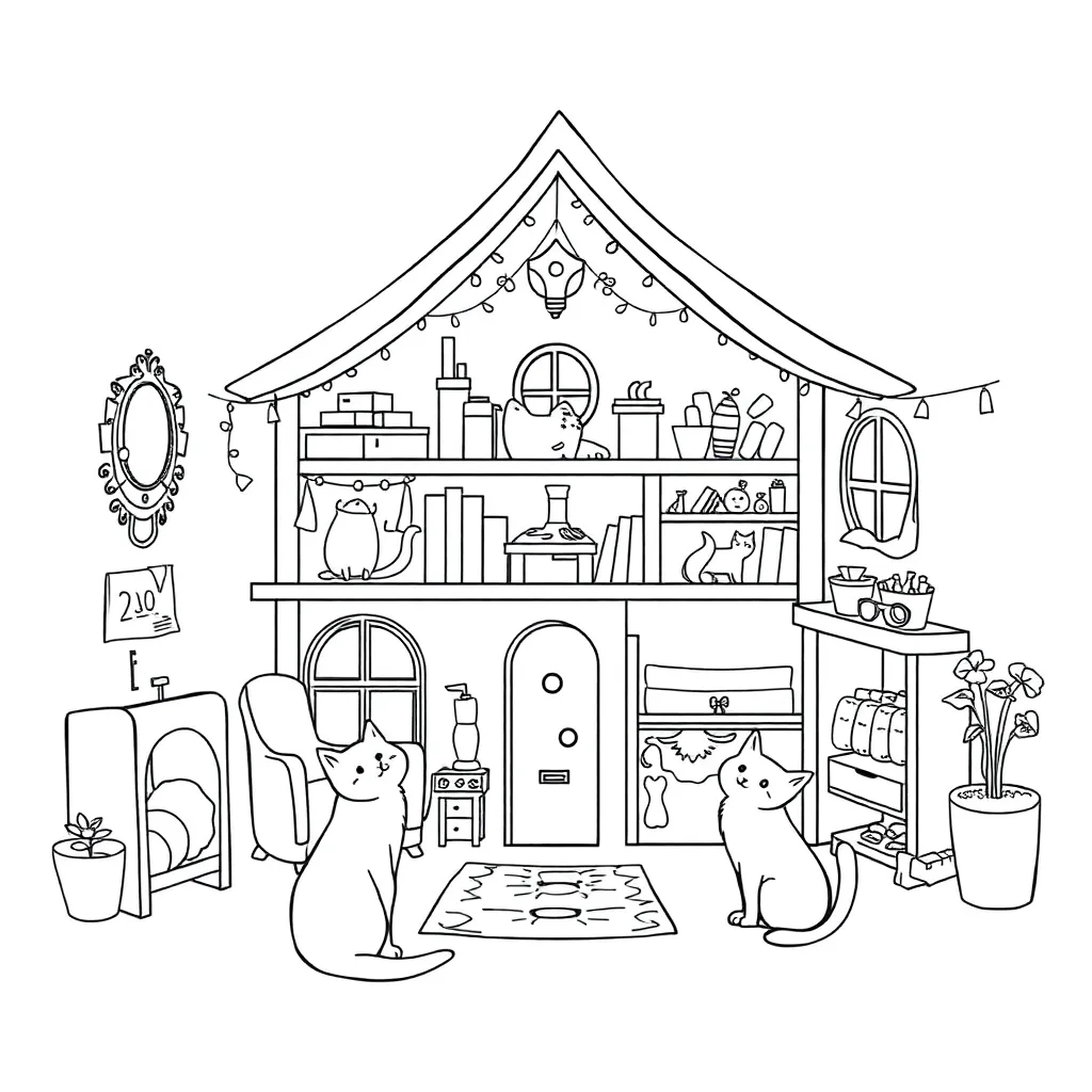 Gabby's Dollhouse coloring page