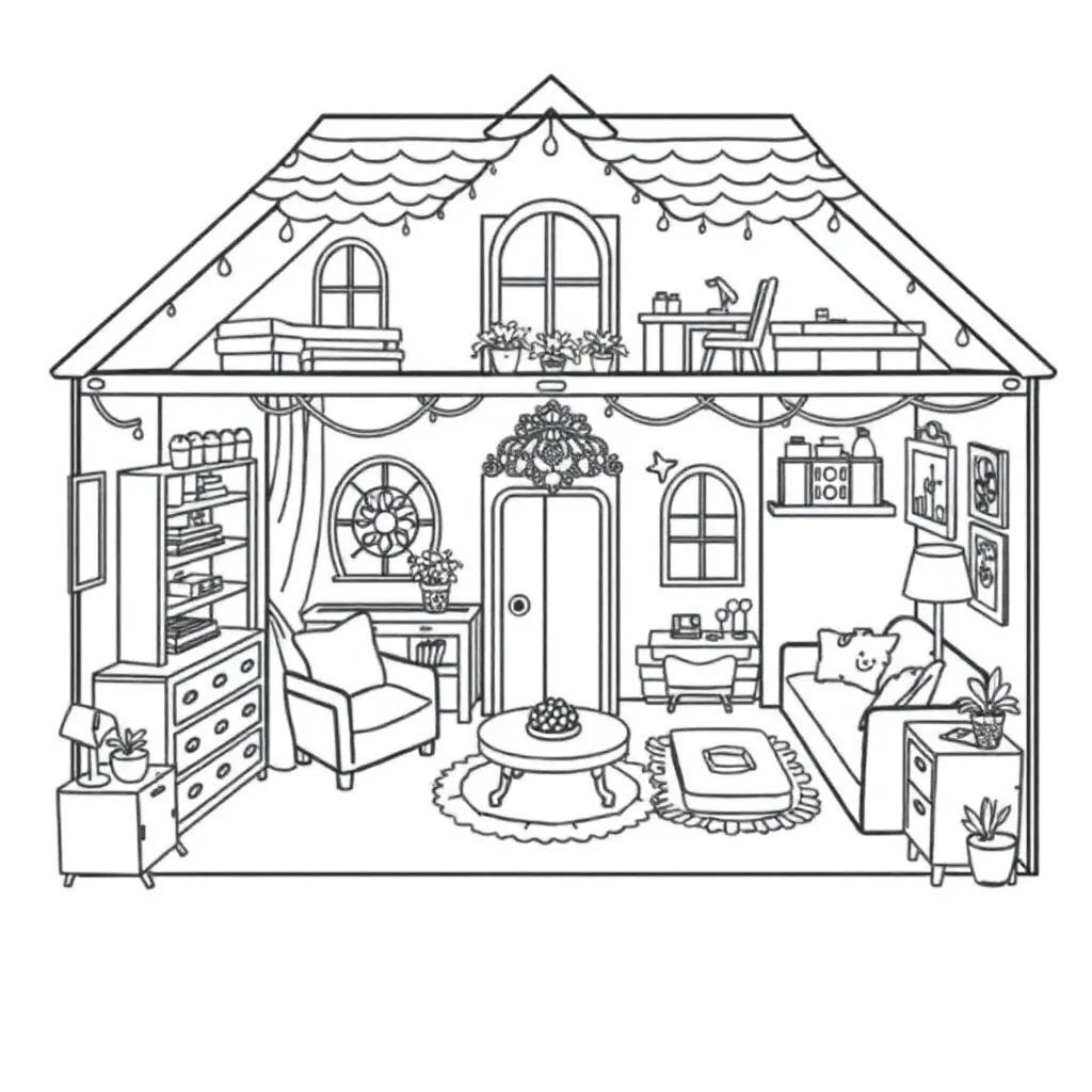 Gabby's Dollhouse coloring page