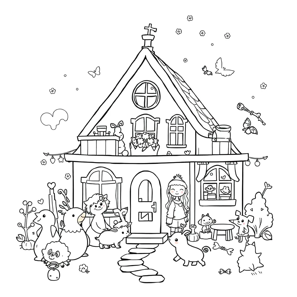 Gabby's Dollhouse coloring page