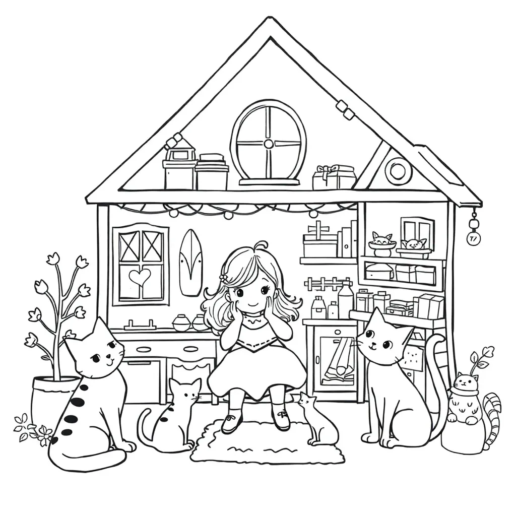 Gabby's Dollhouse coloring page
