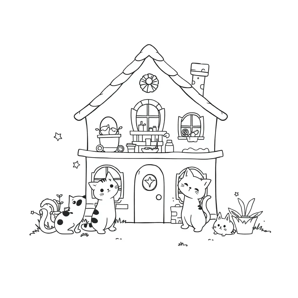 Gabby's Dollhouse coloring page