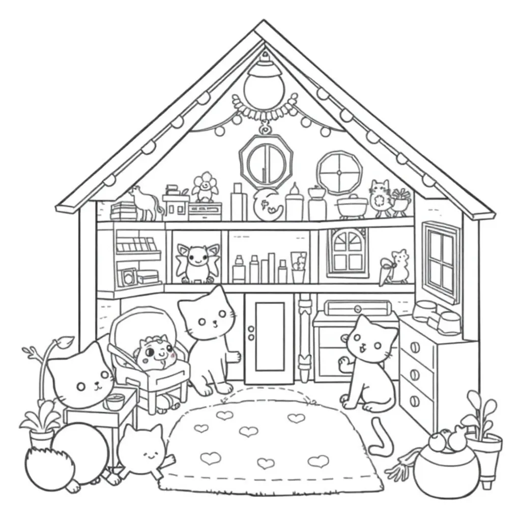 Gabby's Dollhouse coloring page