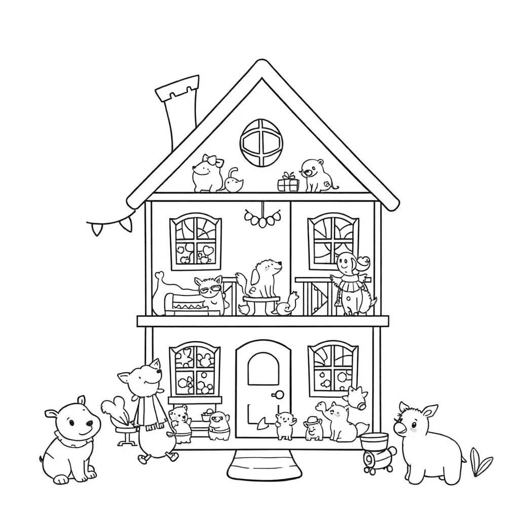 Gabby's Dollhouse coloring page