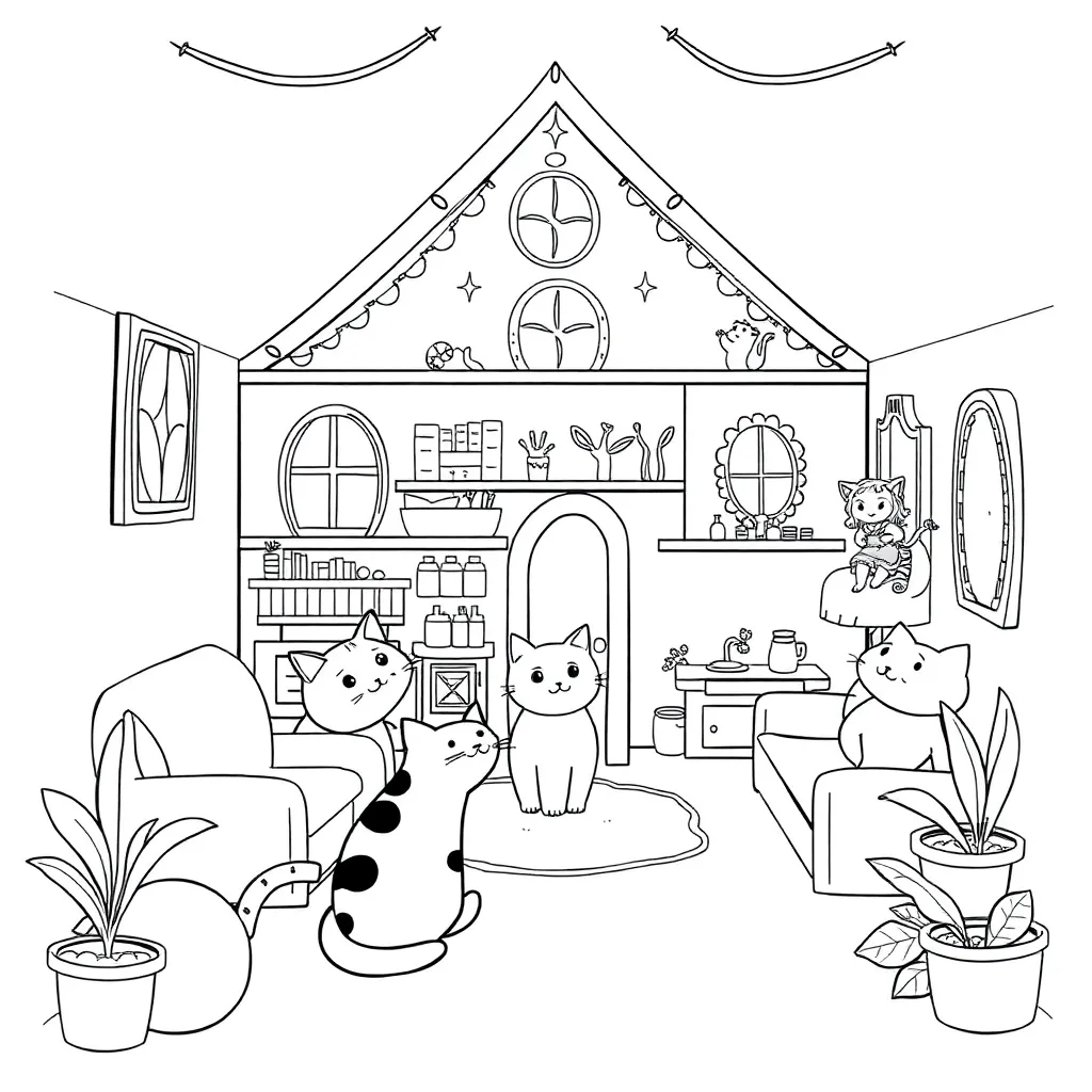 Gabby's Dollhouse coloring page