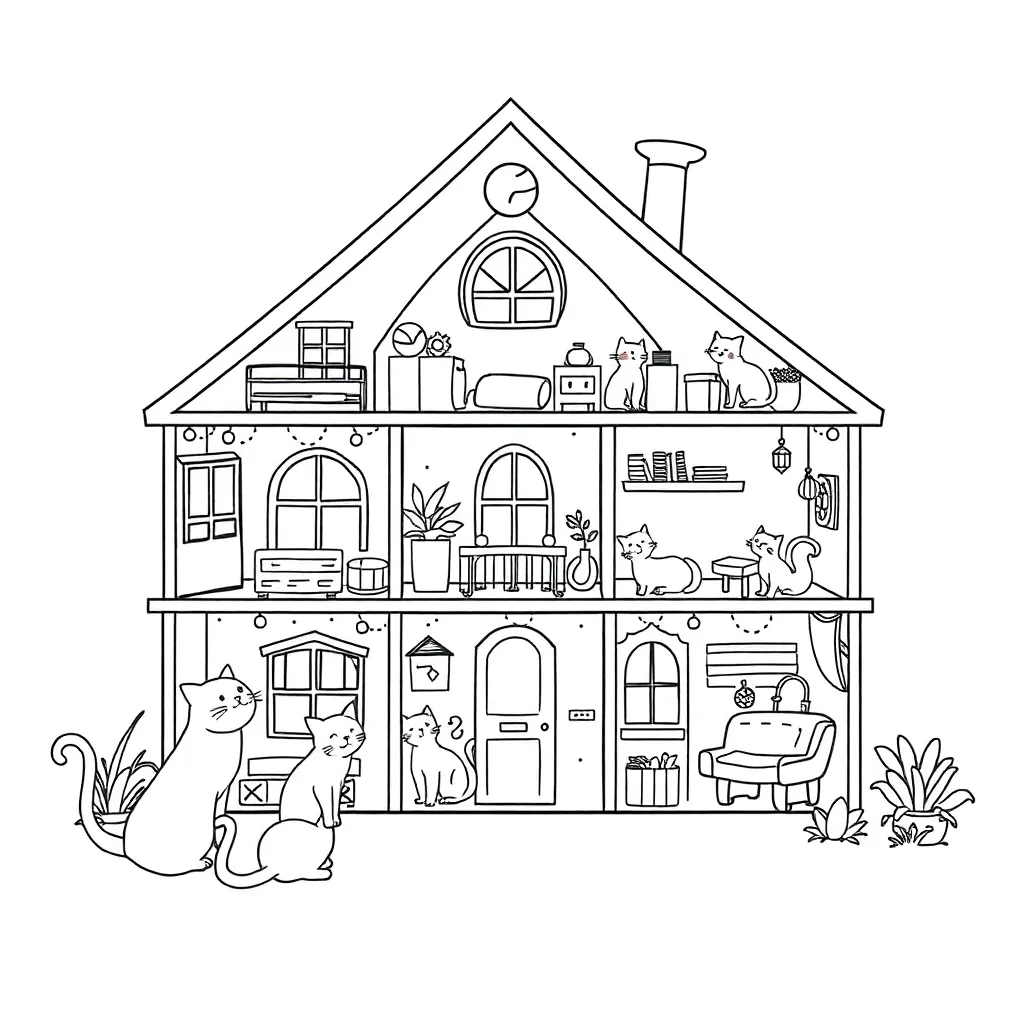 Gabby's Dollhouse coloring page