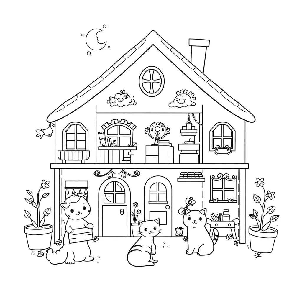 Gabby's Dollhouse coloring page
