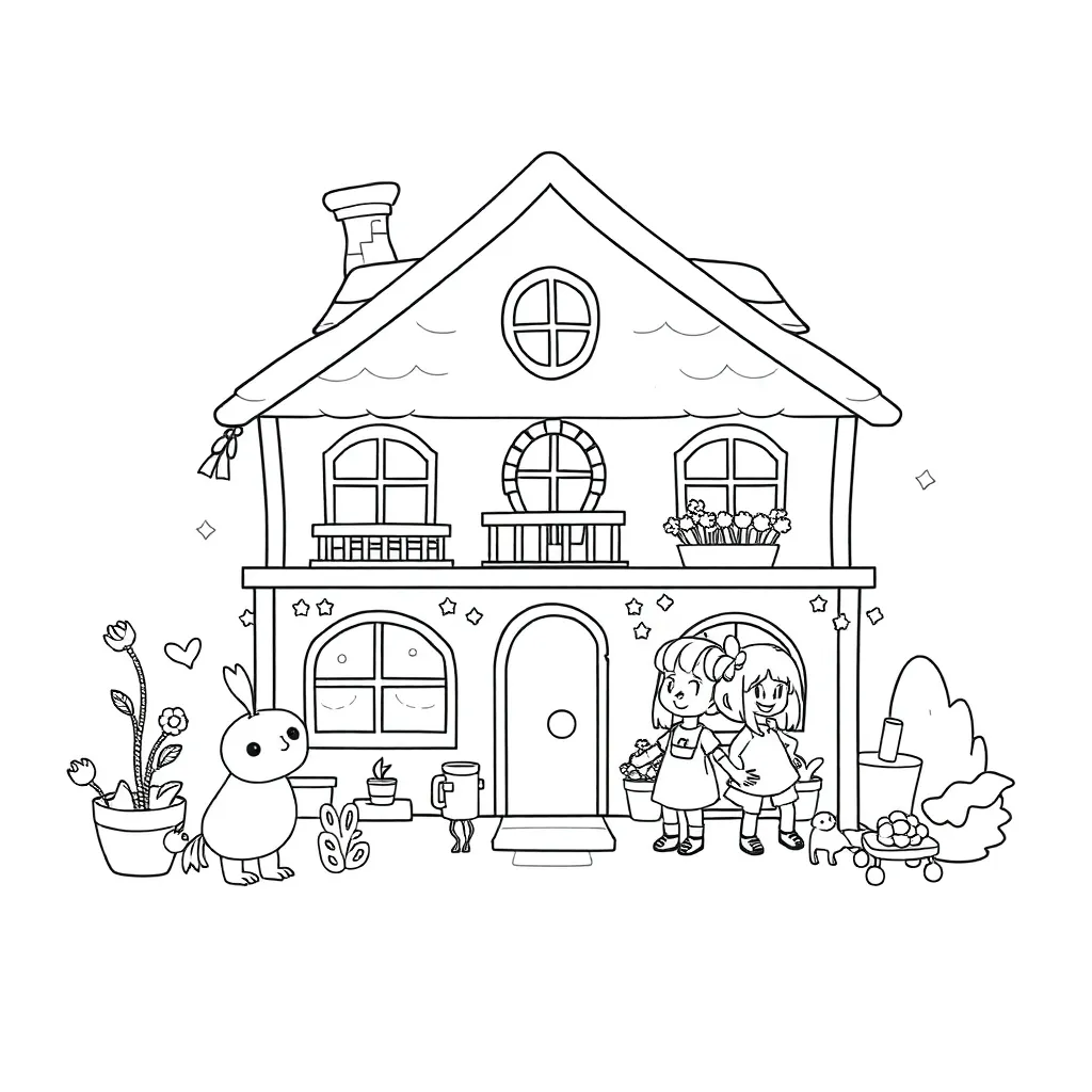 Gabby's Dollhouse coloring page