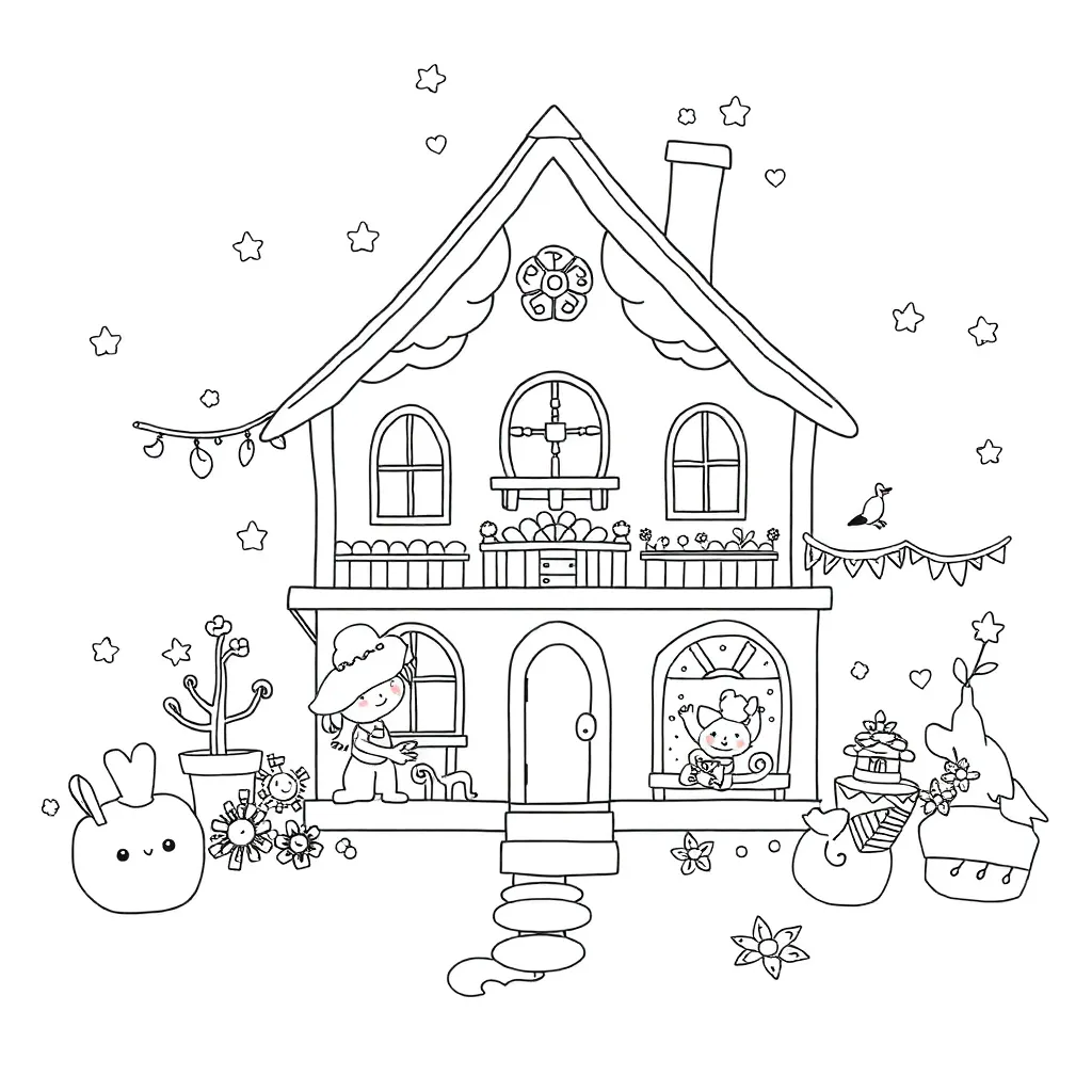 Gabby's Dollhouse coloring page