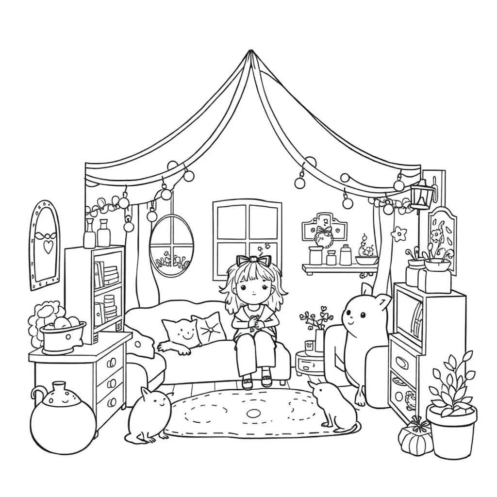 Gabby's Dollhouse coloring page