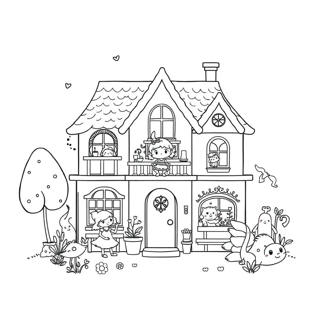 Gabby's Dollhouse coloring page