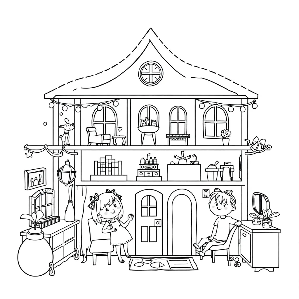 Gabby's Dollhouse coloring page