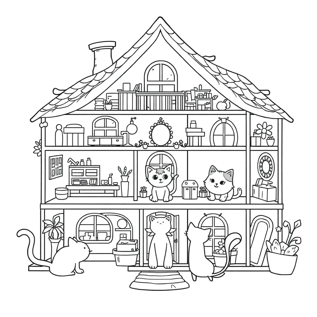 Gabby's Dollhouse coloring page