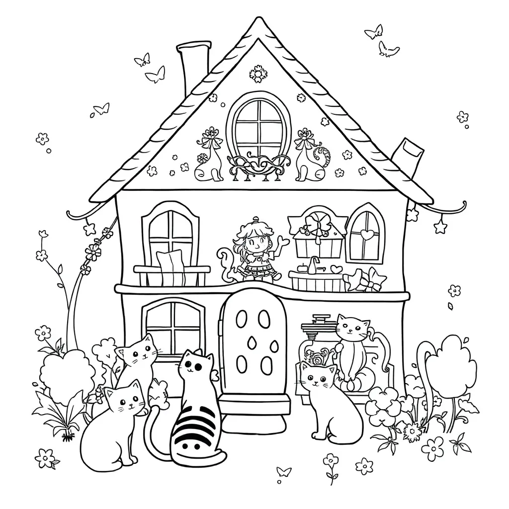 Gabby's Dollhouse coloring page