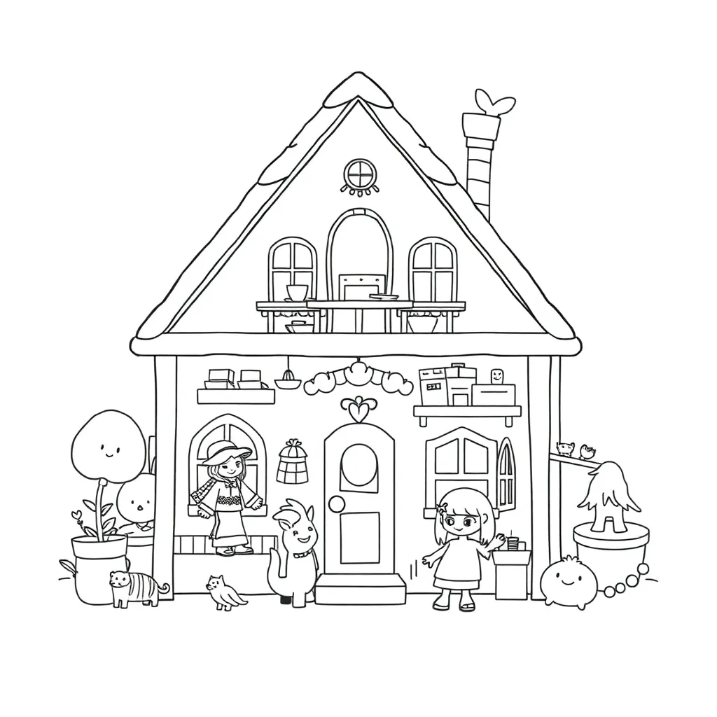 Gabby's Dollhouse coloring page