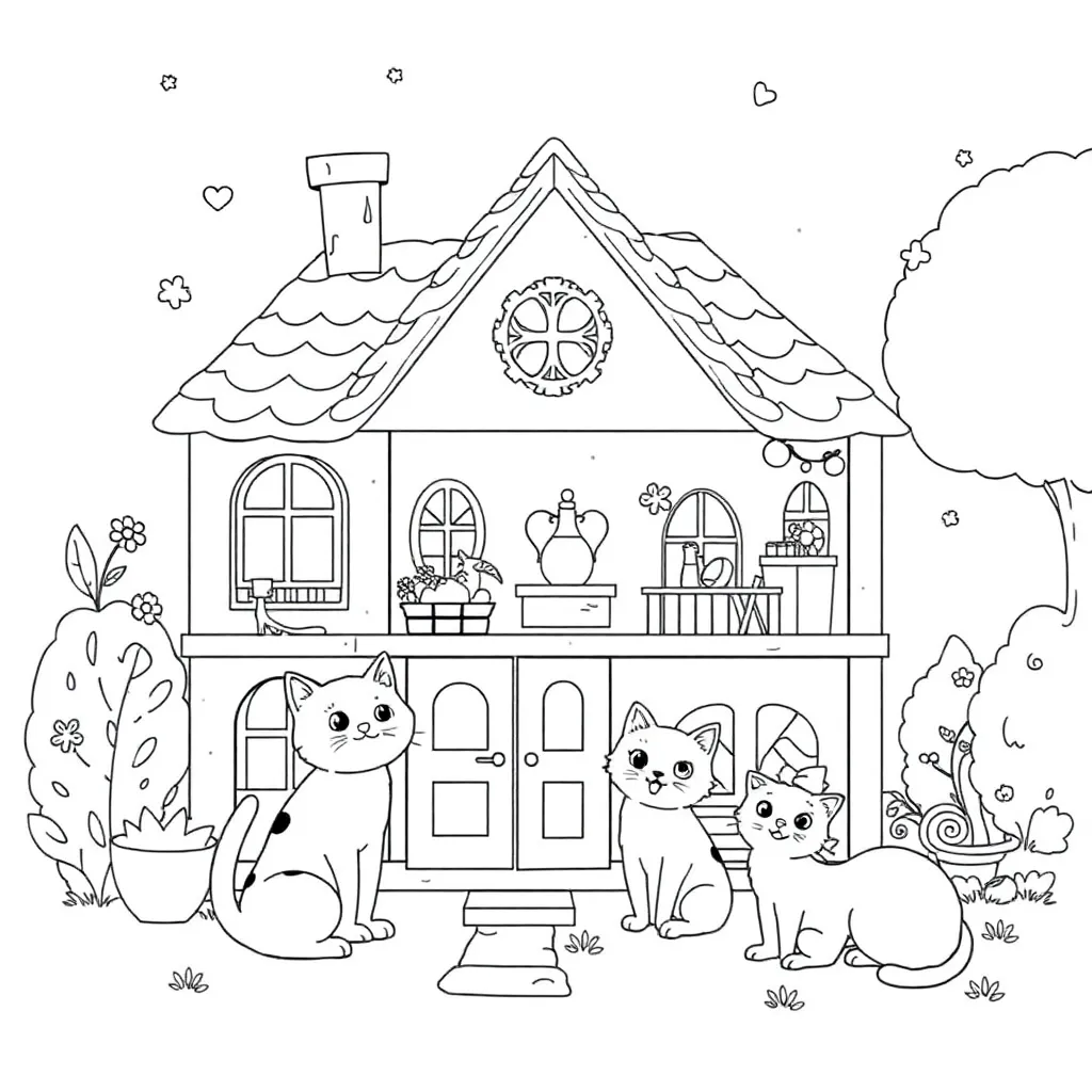 Gabby's Dollhouse coloring page