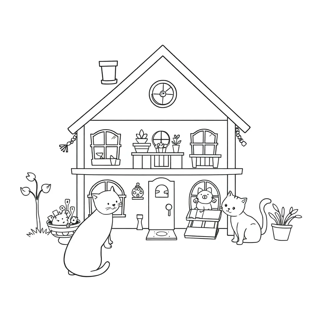 Gabby's Dollhouse coloring page