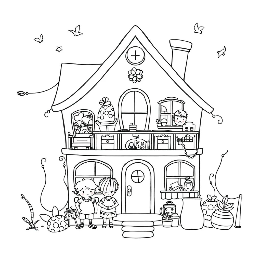 Gabby's Dollhouse coloring page