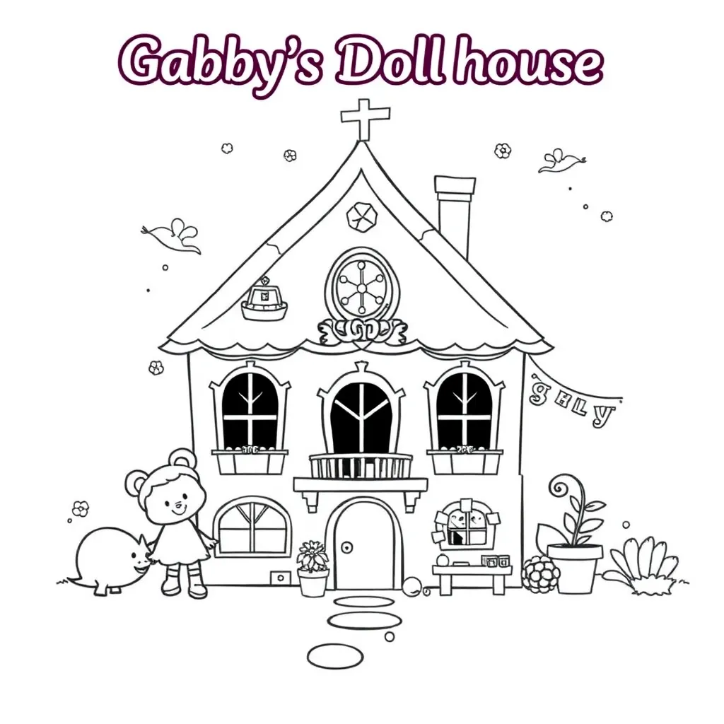 Gabby's Dollhouse coloring page