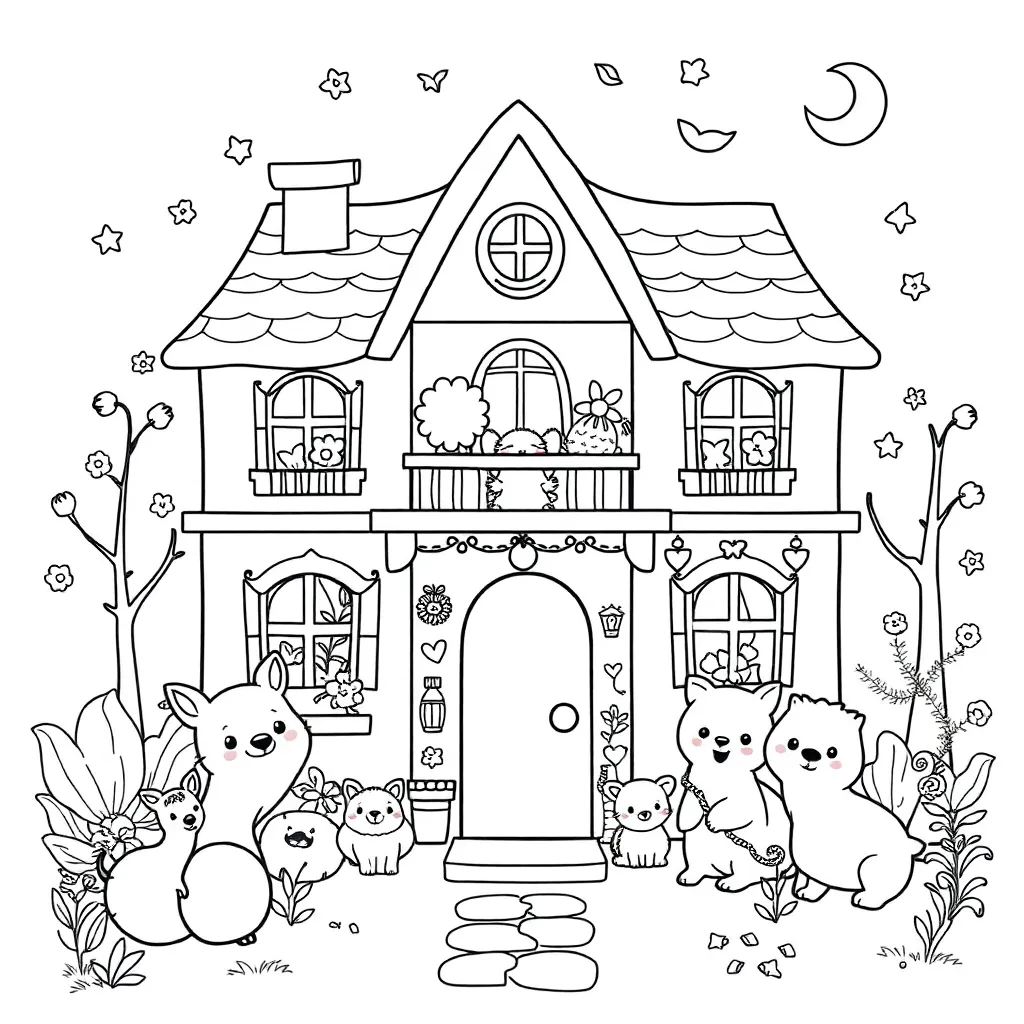 Gabby's Dollhouse coloring page