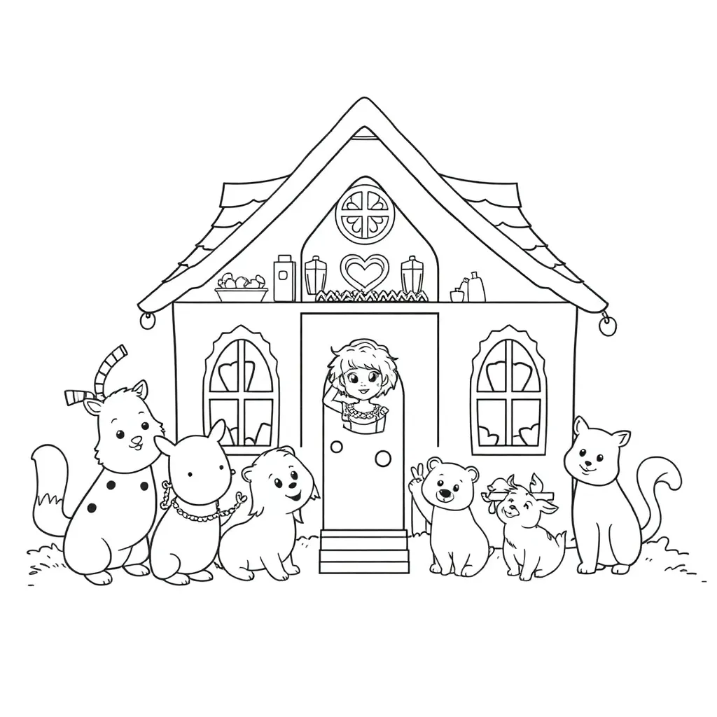 Gabby's Dollhouse coloring page