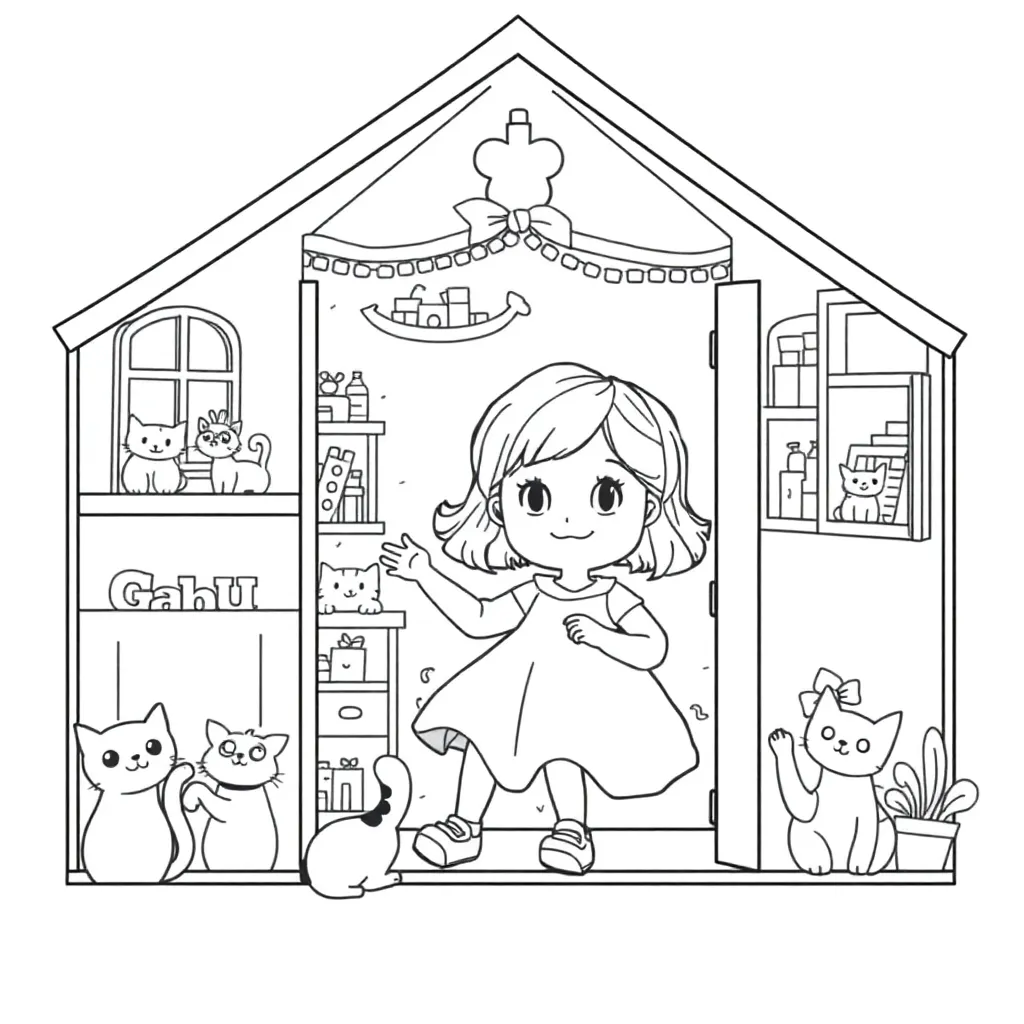 Gabby's Dollhouse coloring page