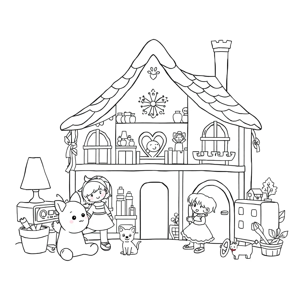 Gabby's Dollhouse coloring page