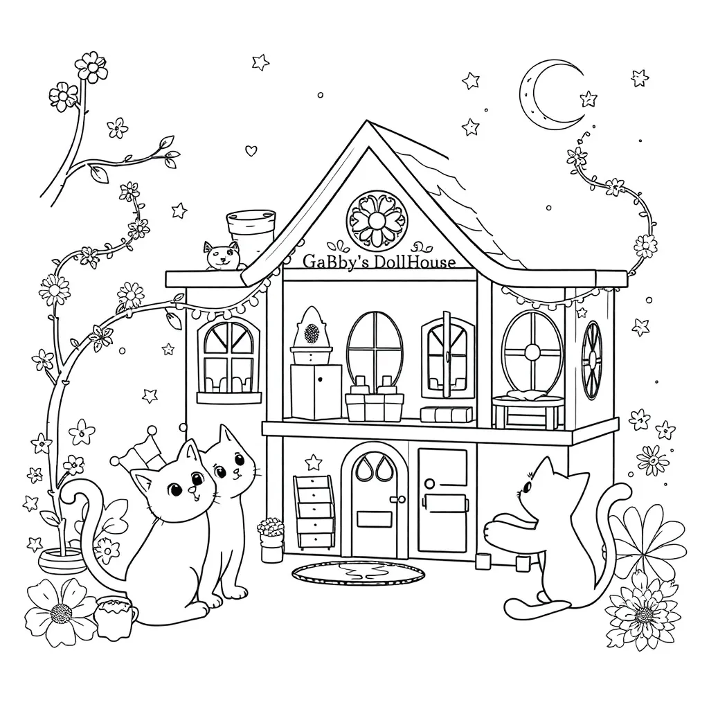 Gabby's Dollhouse coloring page