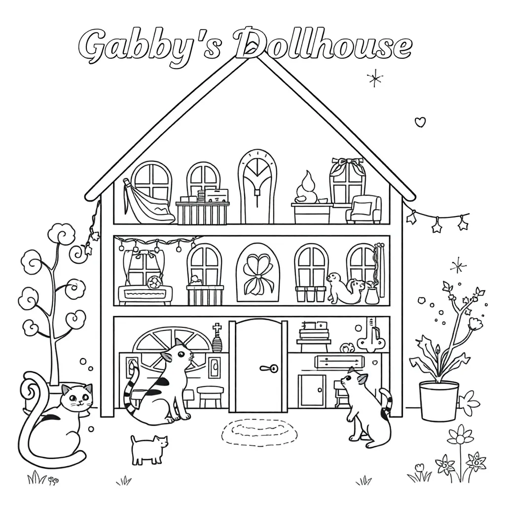 Gabby's Dollhouse coloring page