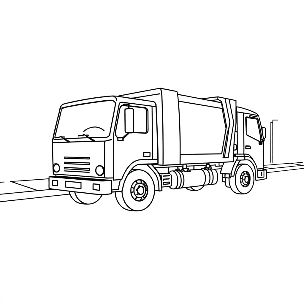 Garbage Truck coloring page