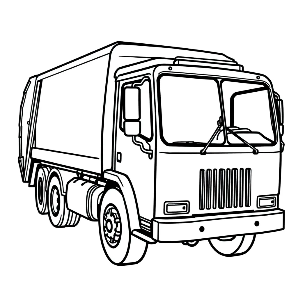Garbage Truck coloring page