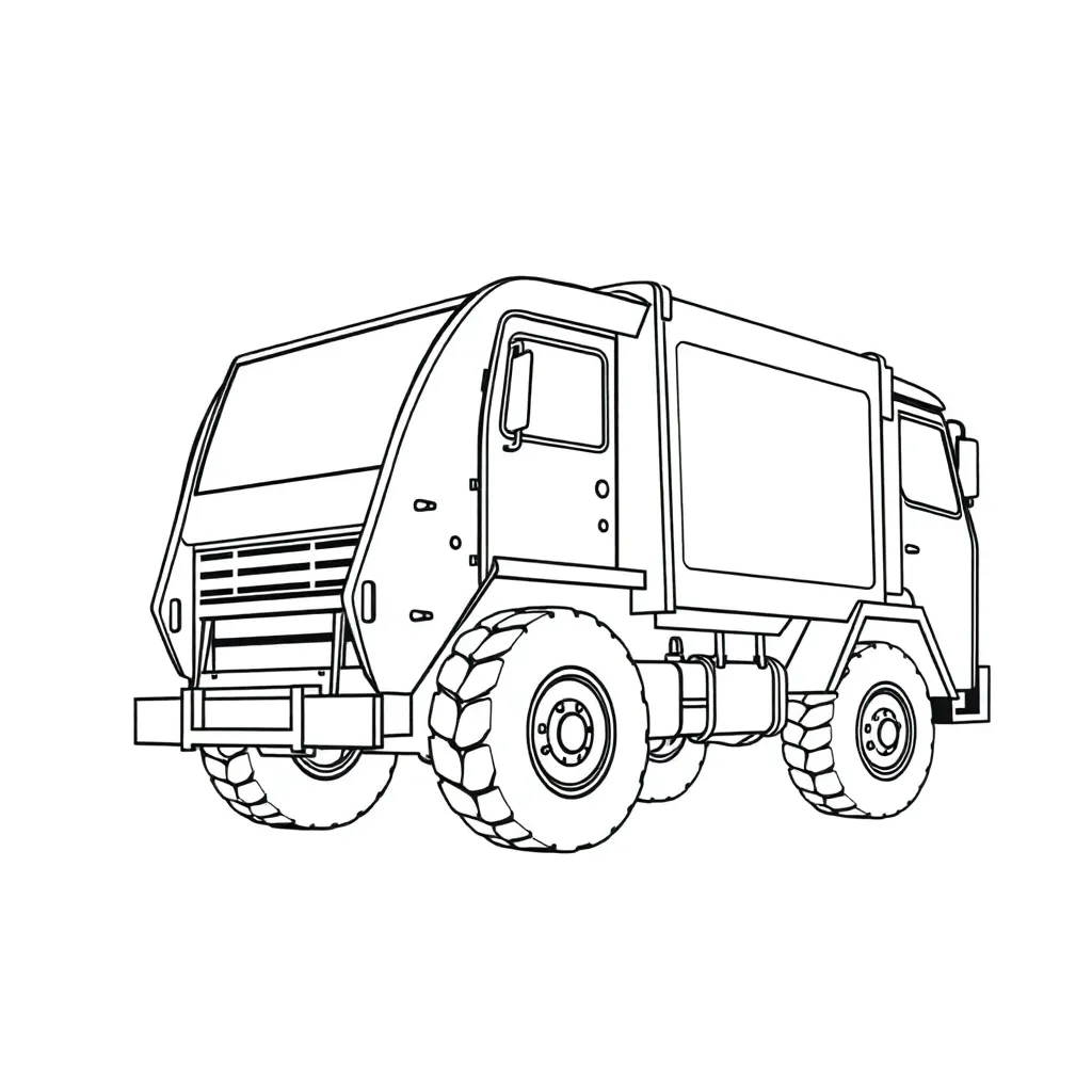 Garbage Truck coloring page
