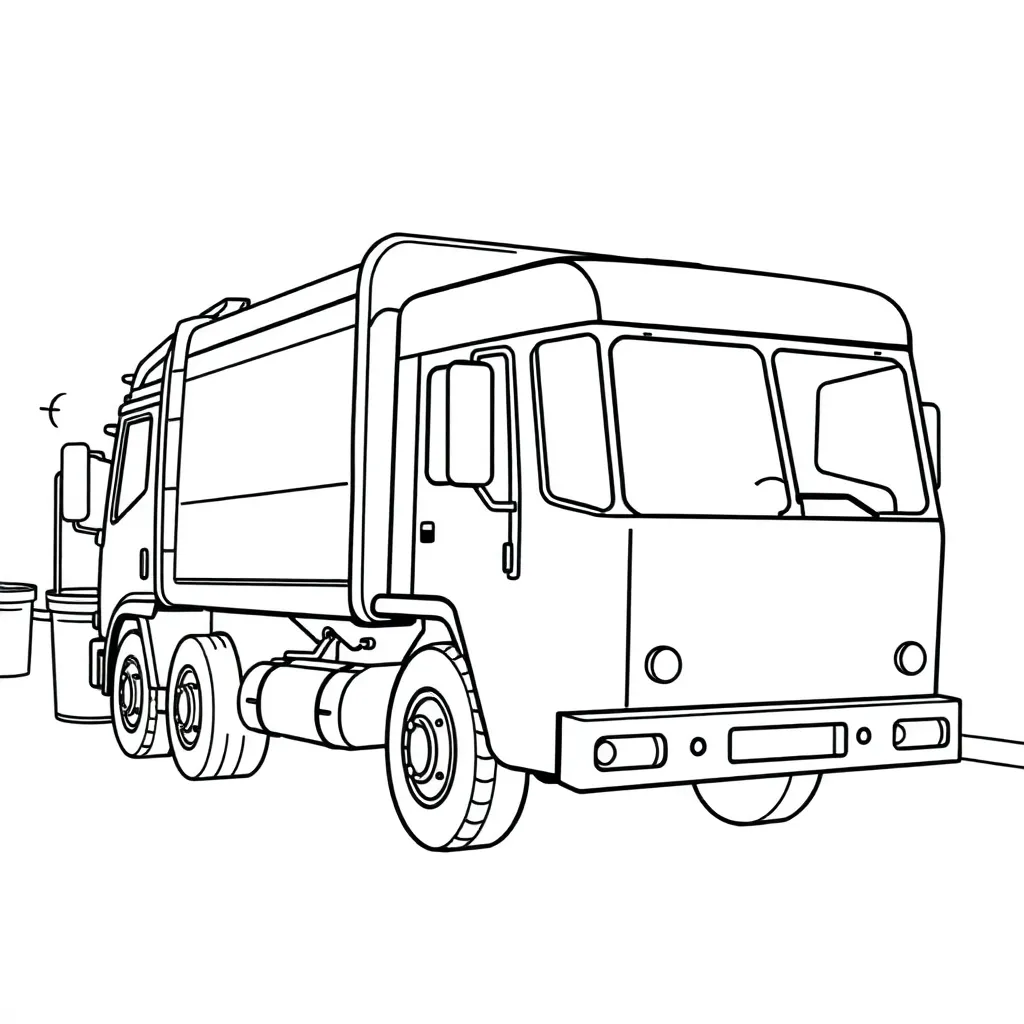 Garbage Truck coloring page