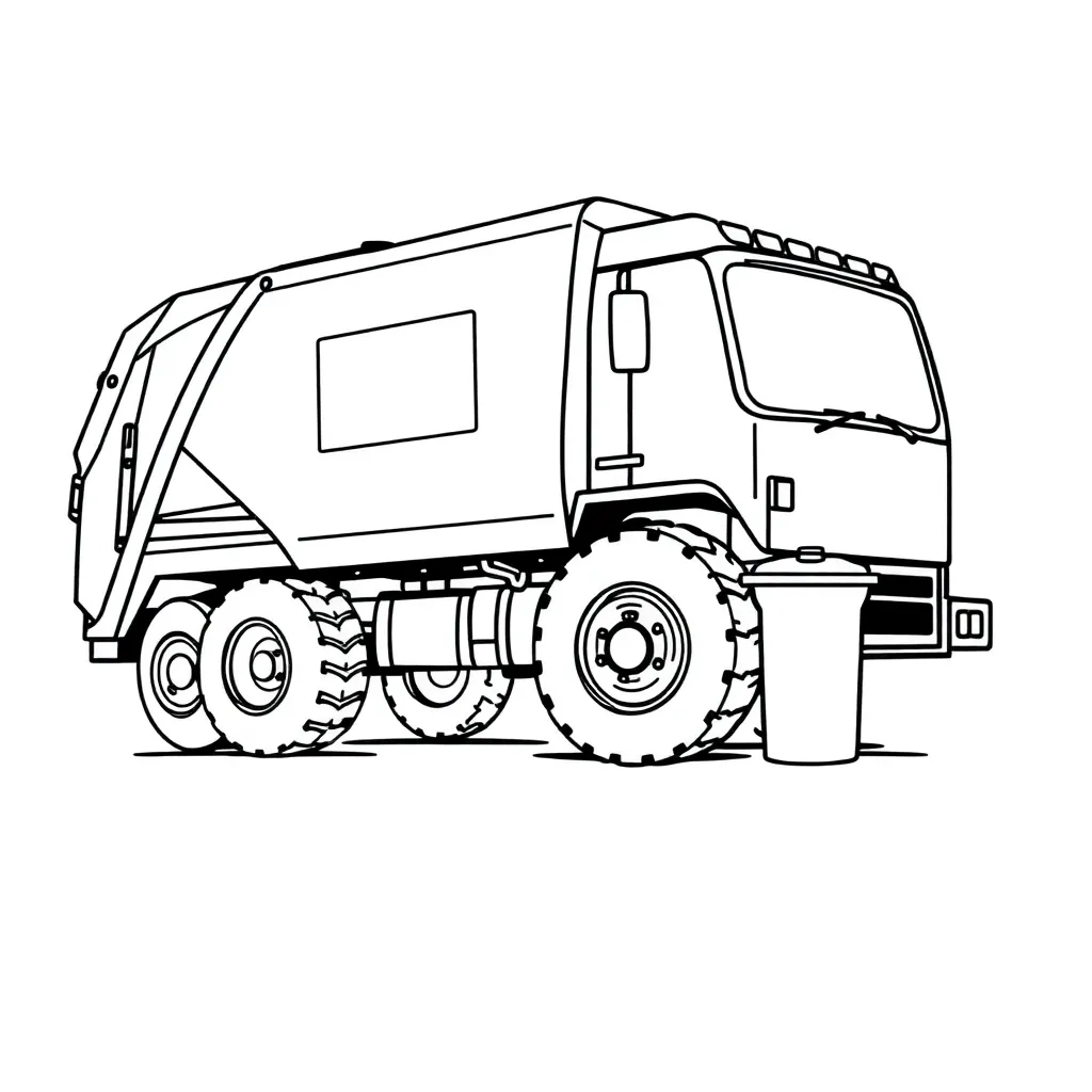 Garbage Truck coloring page