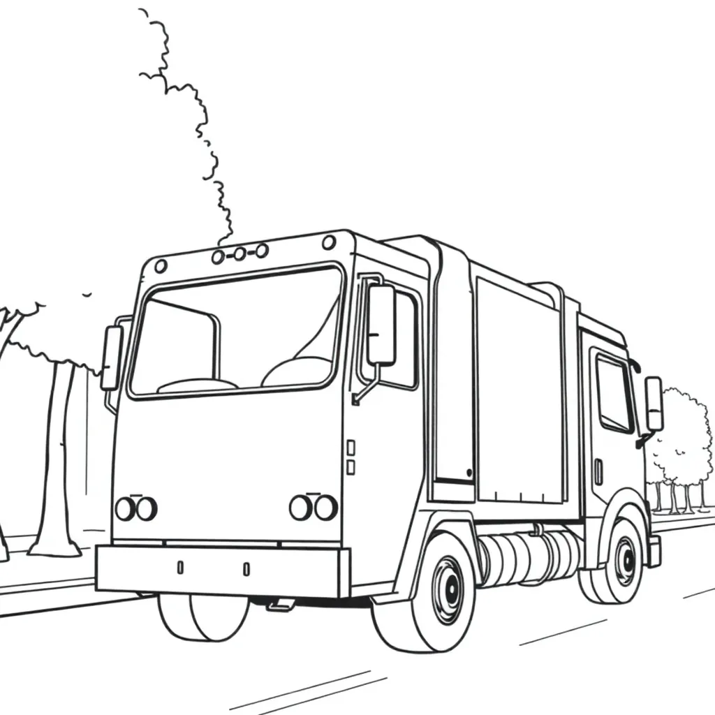 Garbage Truck coloring page