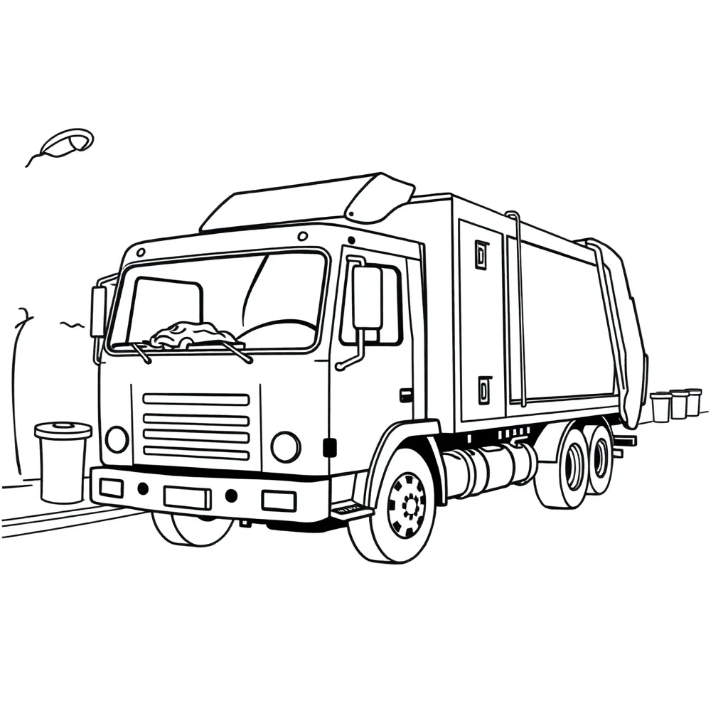 Garbage Truck coloring page