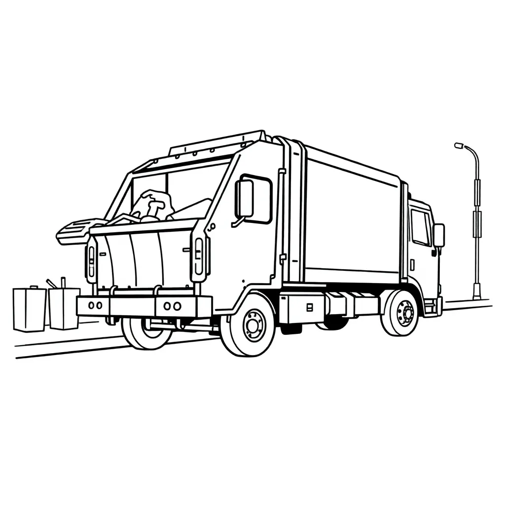 Garbage Truck coloring page