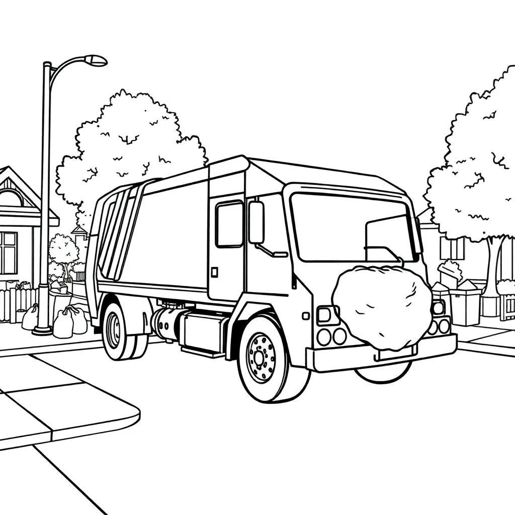 Garbage Truck coloring page