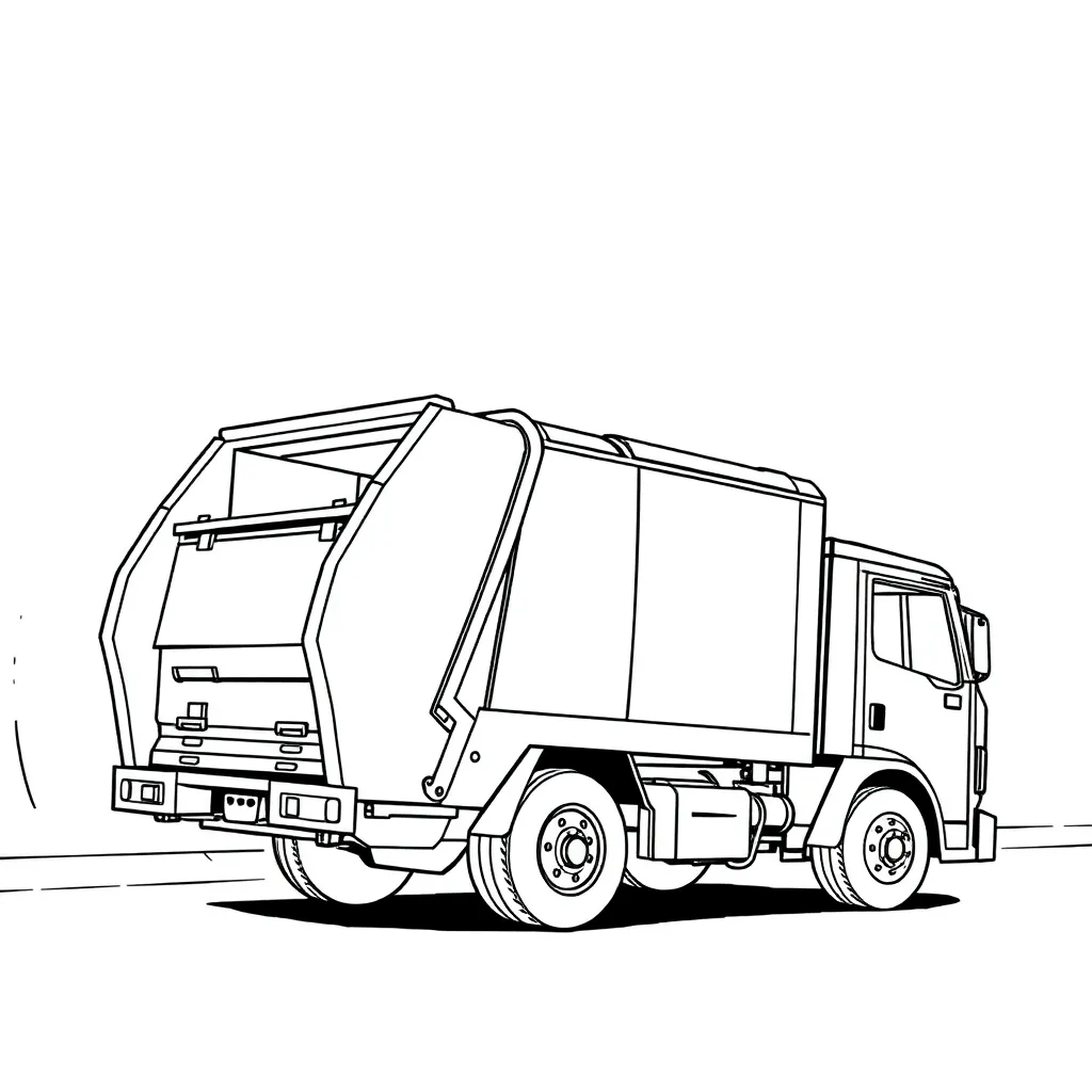 Garbage Truck coloring page