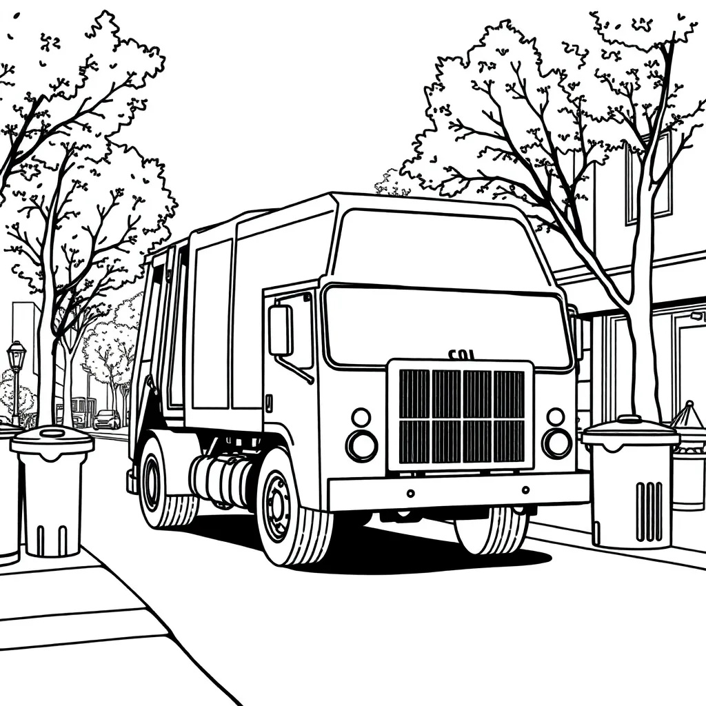 Garbage Truck coloring page